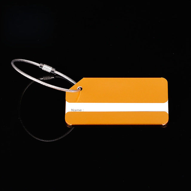 OKOKC Aluminium Alloy Luggage Tags Baggage Name Tags Suitcase Address Label Holder Travel Accessories