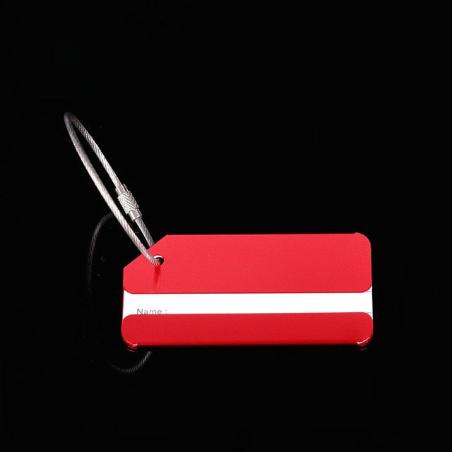 OKOKC Aluminium Alloy Luggage Tags Baggage Name Tags Suitcase Address Label Holder Travel Accessories