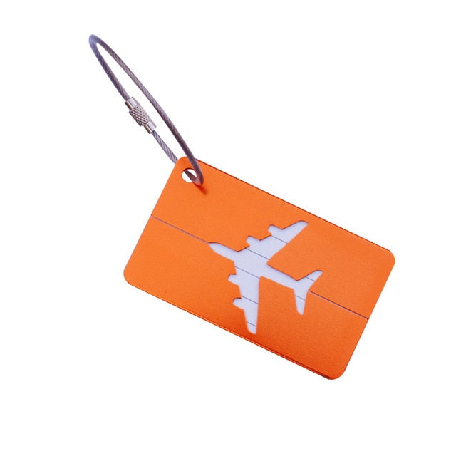 OKOKC Aluminium Alloy Luggage Tags Baggage Name Tags Suitcase Address Label Holder Travel Accessories