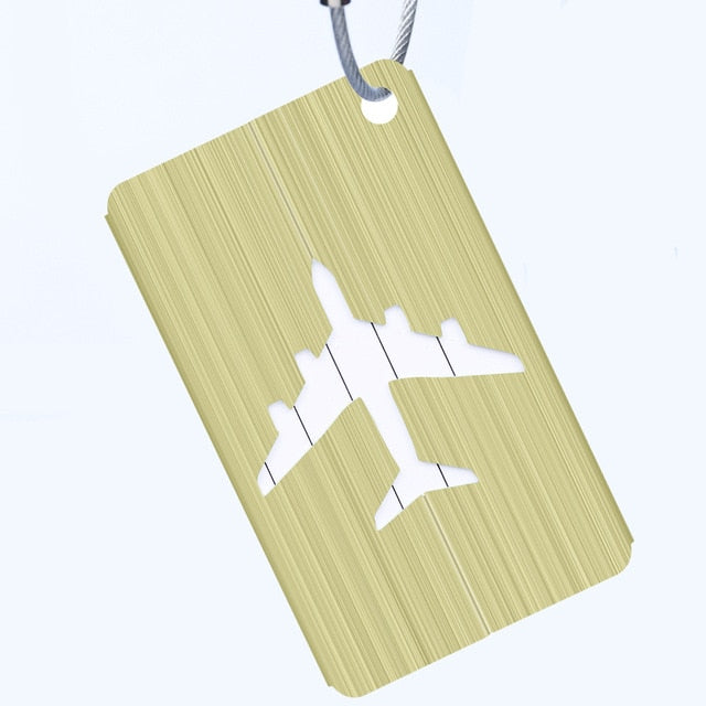 OKOKC Aluminium Alloy Luggage Tags Baggage Name Tags Suitcase Address Label Holder Travel Accessories