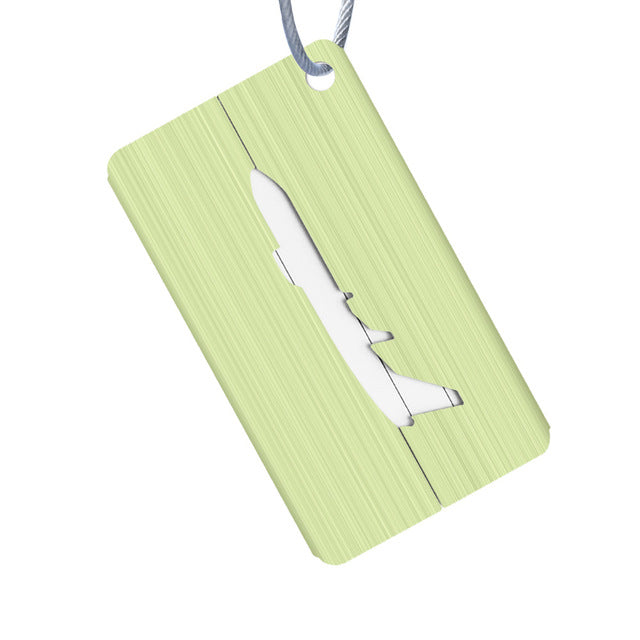 OKOKC Aluminium Alloy Luggage Tags Baggage Name Tags Suitcase Address Label Holder Travel Accessories