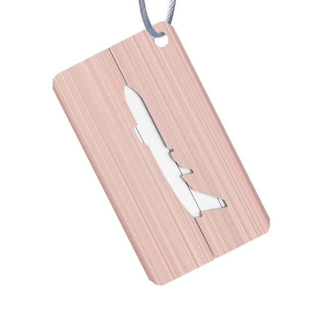 OKOKC Aluminium Alloy Luggage Tags Baggage Name Tags Suitcase Address Label Holder Travel Accessories