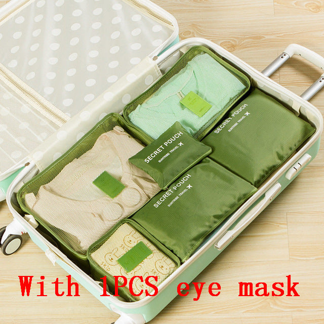 6pcs/set Travel Organizer Storage Bags Portable Luggage Organizer Clothes Tidy Pouch Suitcase Packing Cube Case