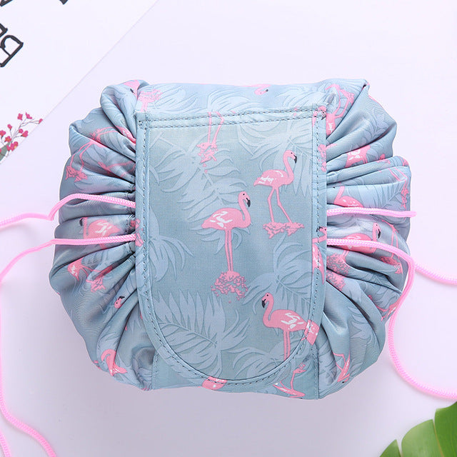 Women Drawstring Travel Cosmetic Bag Makeup Bag Organizer Make Cosmetic Bag Case Storage Pouch Toiletry Beauty Kit Box OC471