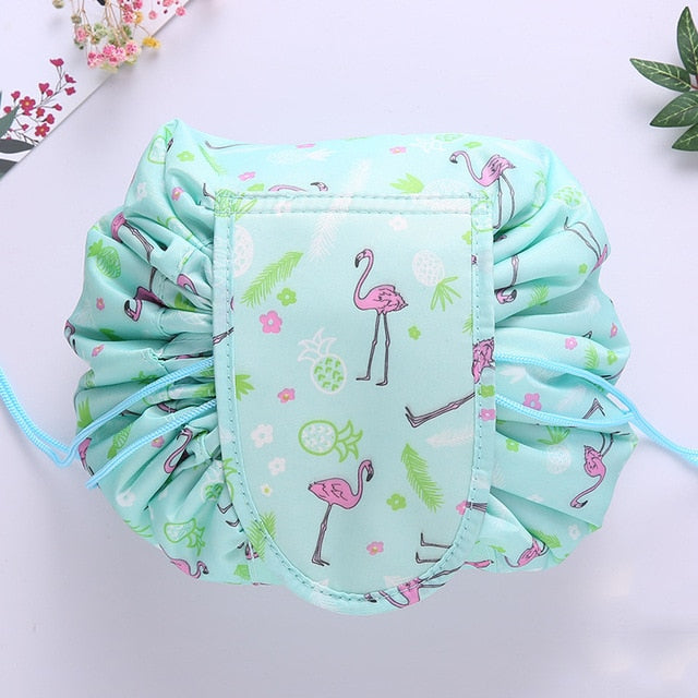 Women Drawstring Travel Cosmetic Bag Makeup Bag Organizer Make Cosmetic Bag Case Storage Pouch Toiletry Beauty Kit Box OC471