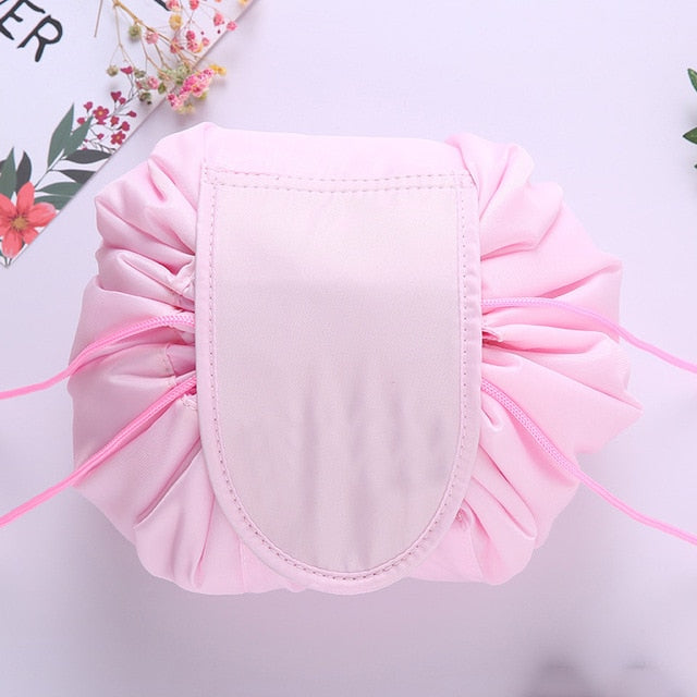 Women Drawstring Travel Cosmetic Bag Makeup Bag Organizer Make Cosmetic Bag Case Storage Pouch Toiletry Beauty Kit Box OC471