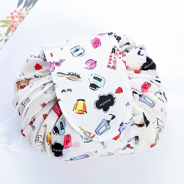 Women Drawstring Travel Cosmetic Bag Makeup Bag Organizer Make Cosmetic Bag Case Storage Pouch Toiletry Beauty Kit Box OC471