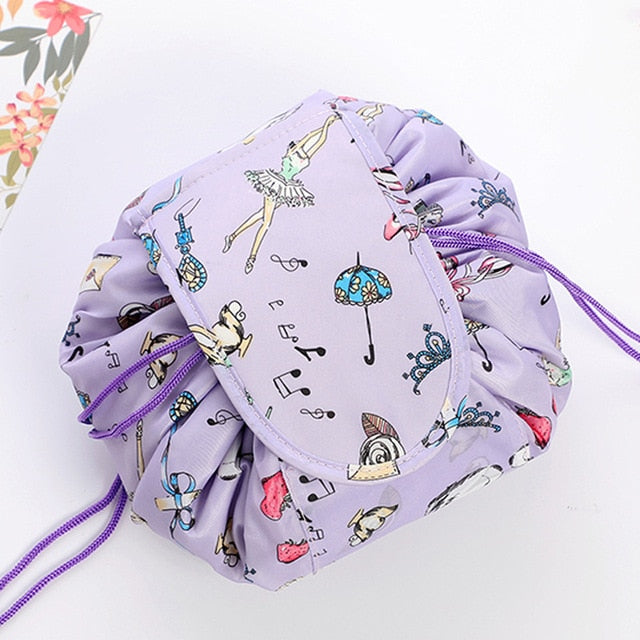Women Drawstring Travel Cosmetic Bag Makeup Bag Organizer Make Cosmetic Bag Case Storage Pouch Toiletry Beauty Kit Box OC471
