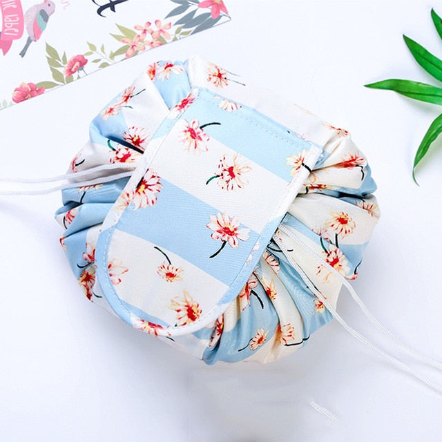 Women Drawstring Travel Cosmetic Bag Makeup Bag Organizer Make Cosmetic Bag Case Storage Pouch Toiletry Beauty Kit Box OC471