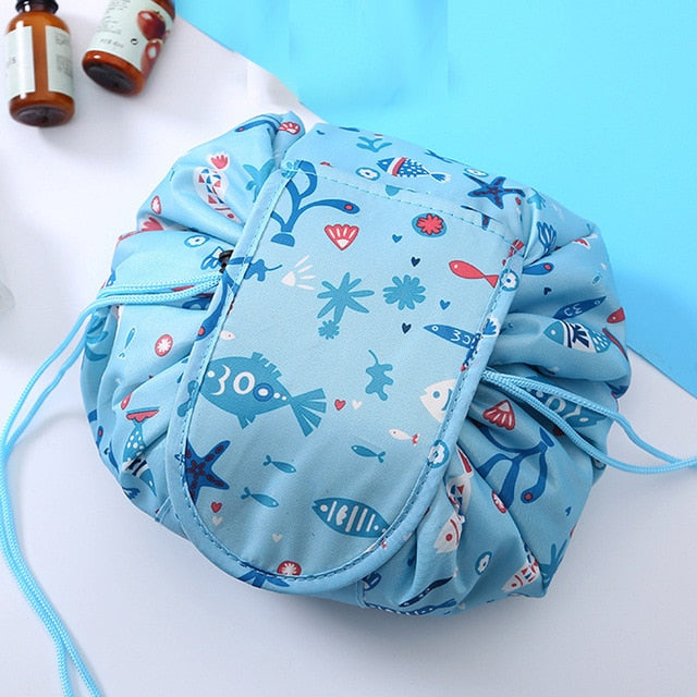 Women Drawstring Travel Cosmetic Bag Makeup Bag Organizer Make Cosmetic Bag Case Storage Pouch Toiletry Beauty Kit Box OC471