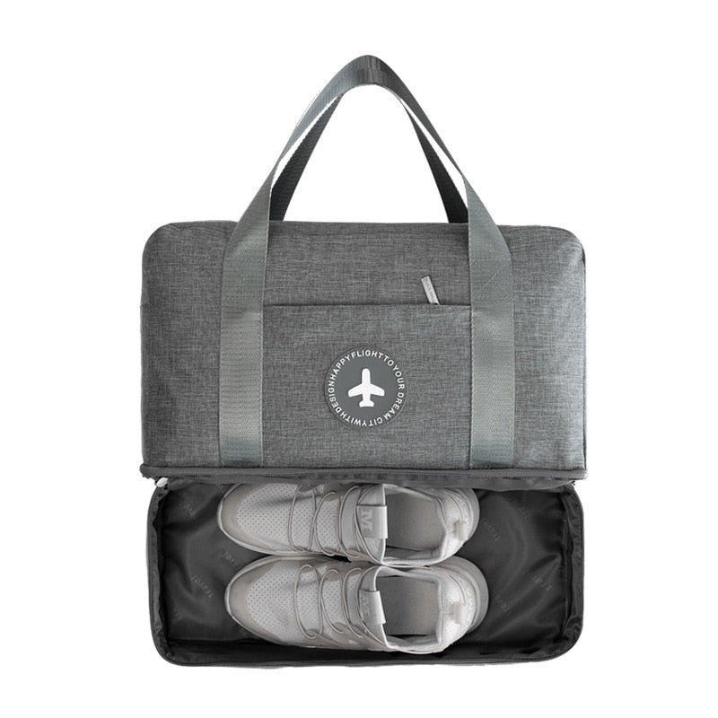 BUCHNIK Waterproof Portable Travel Bag Double Layer Classification Clothes Shoes Organizer Luggage Tidy Pouch Accessories Supply