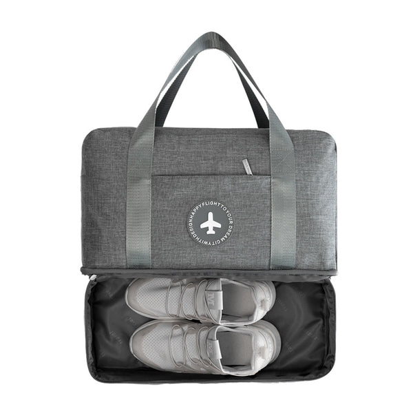 BUCHNIK Waterproof Portable Travel Bag Double Layer Classification Clothes Shoes Organizer Luggage Tidy Pouch Accessories Supply