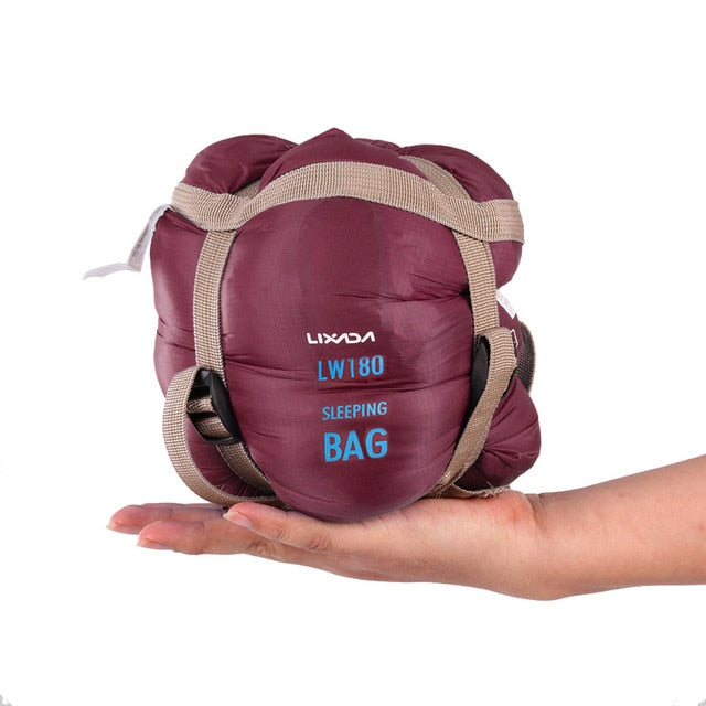 Lixada 190 * 75cm Outdoor Multifunctional Camping Sleeping Bag Travel Hiking Ultra-light Envelope Hooded Sleeping Bed Lazy Bag