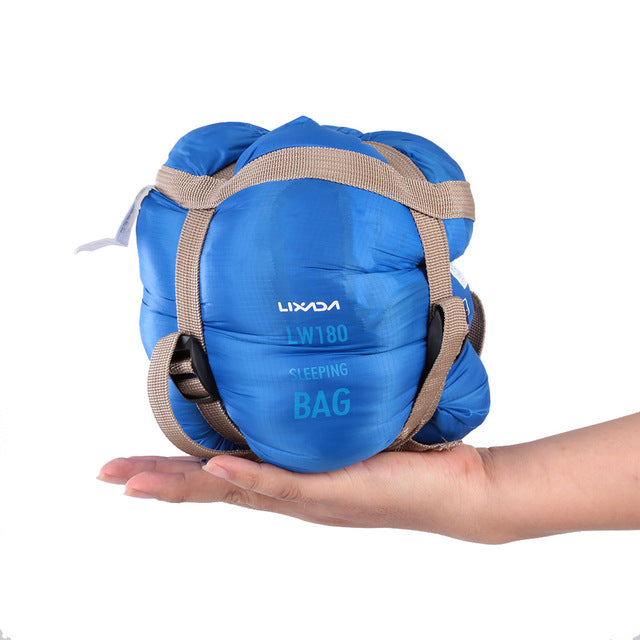 Lixada 190 * 75cm Outdoor Multifunctional Camping Sleeping Bag Travel Hiking Ultra-light Envelope Hooded Sleeping Bed Lazy Bag