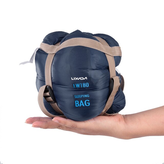 Lixada 190 * 75cm Outdoor Multifunctional Camping Sleeping Bag Travel Hiking Ultra-light Envelope Hooded Sleeping Bed Lazy Bag