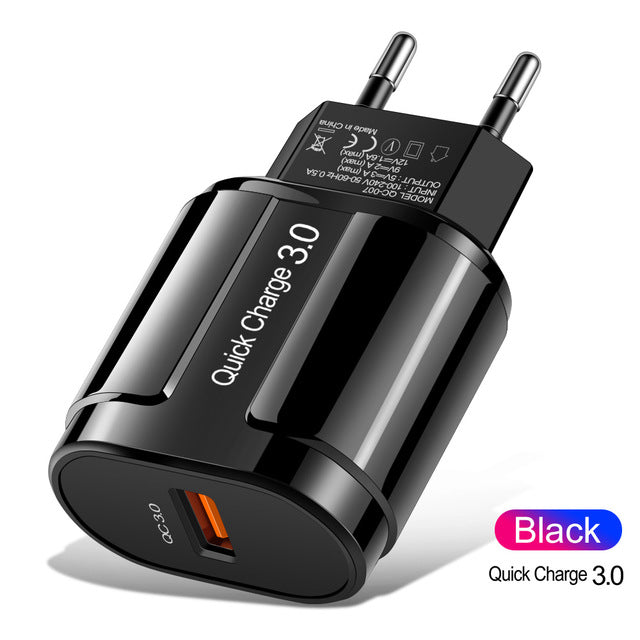 suhach Quick Charge 3.0 2.0 USB Charger For iPhone Xiaomi Samsung Huawei QC3.0 QC Fast Charing Turbo Wall Mobile Phone Charger