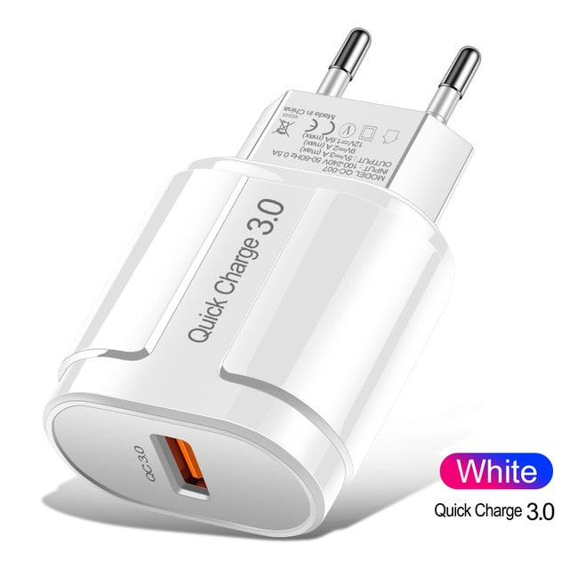 suhach Quick Charge 3.0 2.0 USB Charger For iPhone Xiaomi Samsung Huawei QC3.0 QC Fast Charing Turbo Wall Mobile Phone Charger