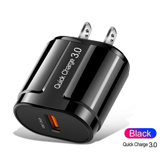 suhach Quick Charge 3.0 2.0 USB Charger For iPhone Xiaomi Samsung Huawei QC3.0 QC Fast Charing Turbo Wall Mobile Phone Charger