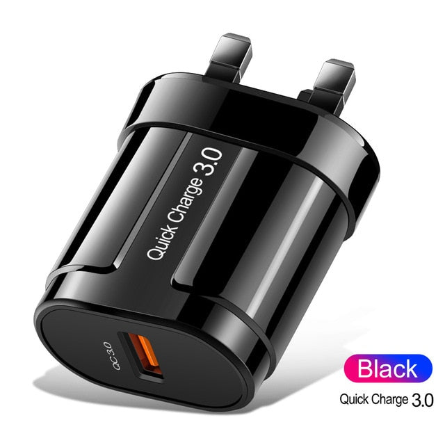 suhach Quick Charge 3.0 2.0 USB Charger For iPhone Xiaomi Samsung Huawei QC3.0 QC Fast Charing Turbo Wall Mobile Phone Charger
