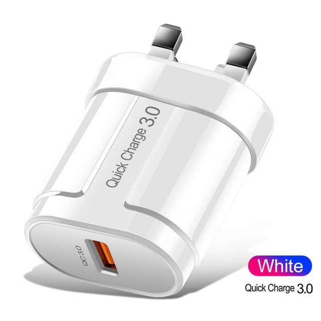suhach Quick Charge 3.0 2.0 USB Charger For iPhone Xiaomi Samsung Huawei QC3.0 QC Fast Charing Turbo Wall Mobile Phone Charger