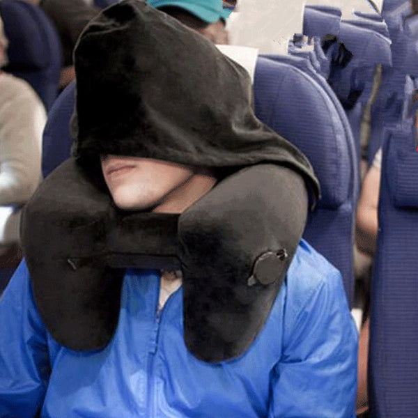 New H Shape Inflatable Travel Pillow Folding Lightweight nap Neck Pillow Car Seat office Airplane sleeping Cushion Pillow