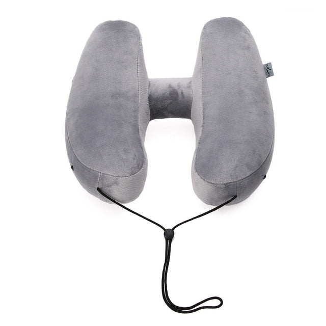 New H Shape Inflatable Travel Pillow Folding Lightweight nap Neck Pillow Car Seat office Airplane sleeping Cushion Pillow