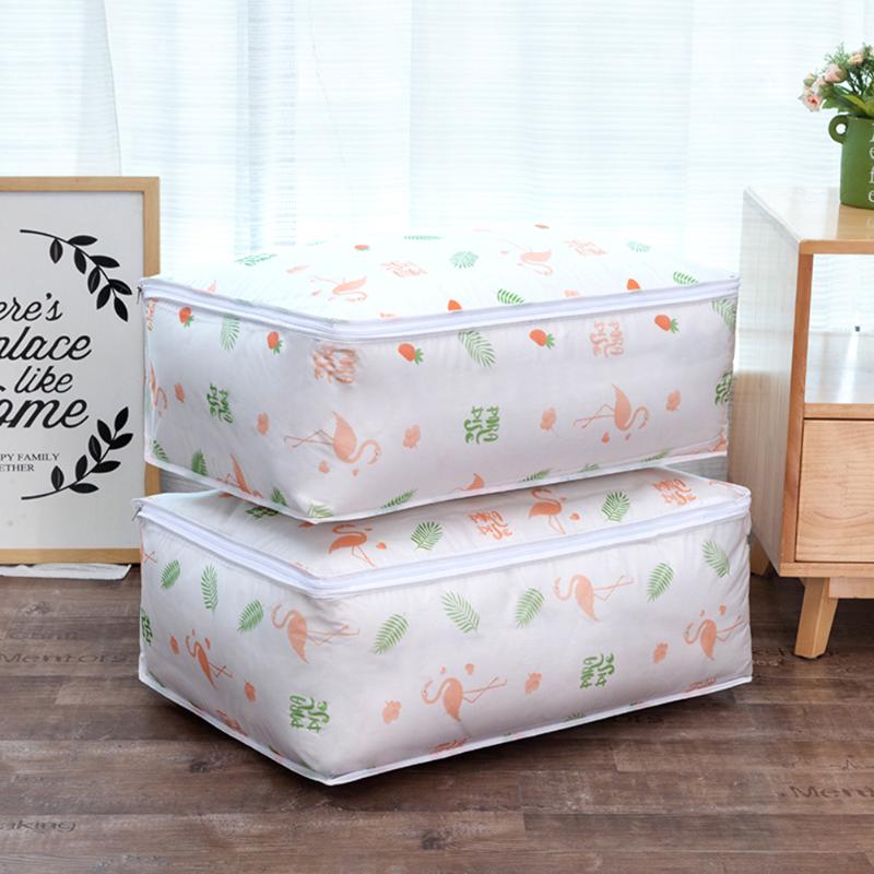 Flamingo Shape Quilt Storage Bag Home Clothes Quilt Pillow Blanket Storage Bag Travel Luggage Organizer Dampproof Sorting Bag