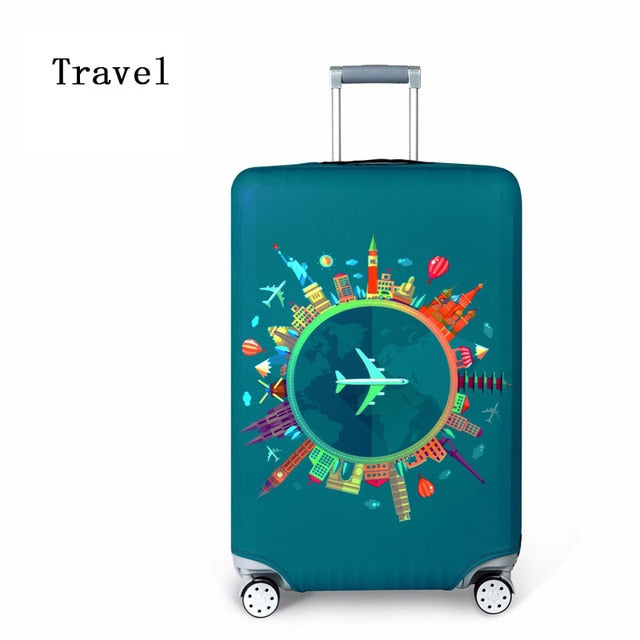 Elastic Travel Luggage Cover Dustproof Protective Travel Suitcase Cover For 18-32 Inch Trolley Bag Case Luggage Accessories
