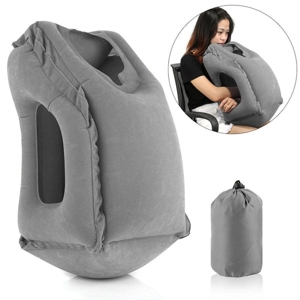 XC USHIO Inflatable Travel Sleeping Bag Portable Cushion Neck Pillow for Men Women Outdoor Airplane Flight Train Sleeping Easy