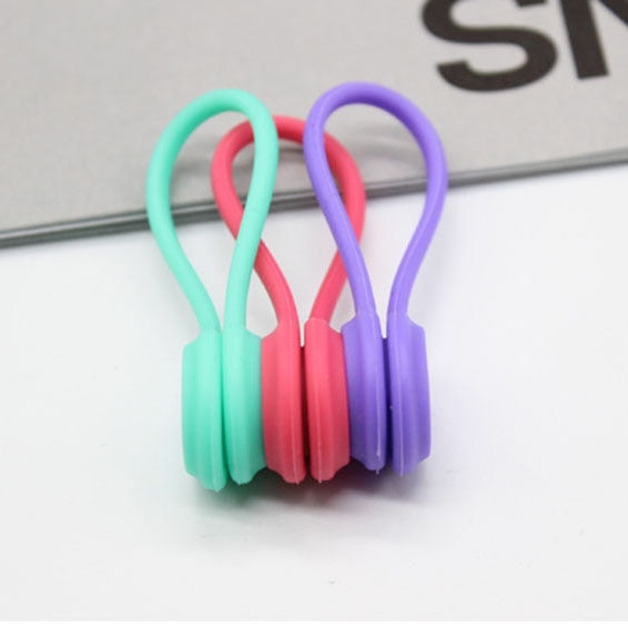 3Pcs/Pack Earphone Cord Winder Cable Holder Organizer Clips Multi Function Durable Magnet Headphones Winder Cables Drop Shipping
