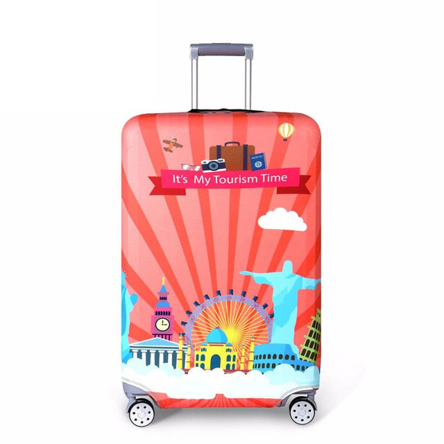 Elastic Travel Luggage Cover Dustproof Protective Travel Suitcase Cover For 18-32 Inch Trolley Bag Case Luggage Accessories