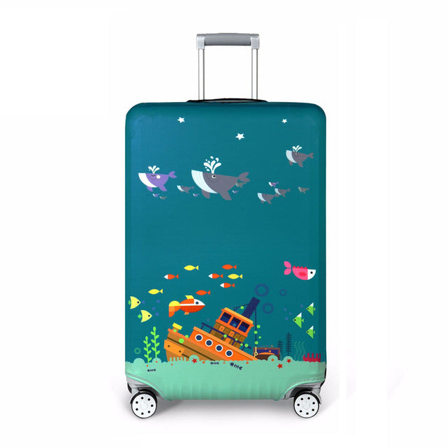 Elastic Travel Luggage Cover Dustproof Protective Travel Suitcase Cover For 18-32 Inch Trolley Bag Case Luggage Accessories