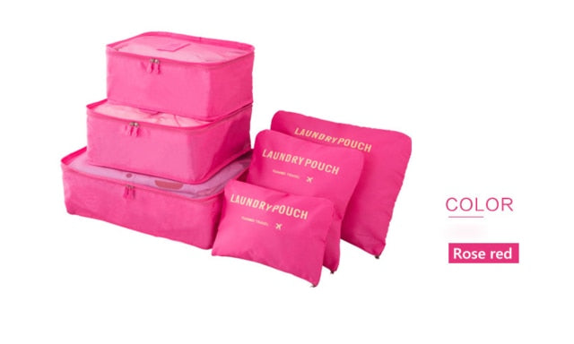 high quality 6pcs/set luggage Travel organizer bag large for Men women Multifunction cosmetic organizer make up bags
