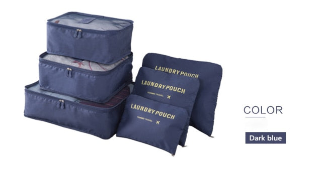 high quality 6pcs/set luggage Travel organizer bag large for Men women Multifunction cosmetic organizer make up bags