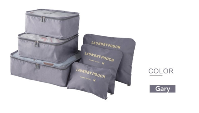 high quality 6pcs/set luggage Travel organizer bag large for Men women Multifunction cosmetic organizer make up bags