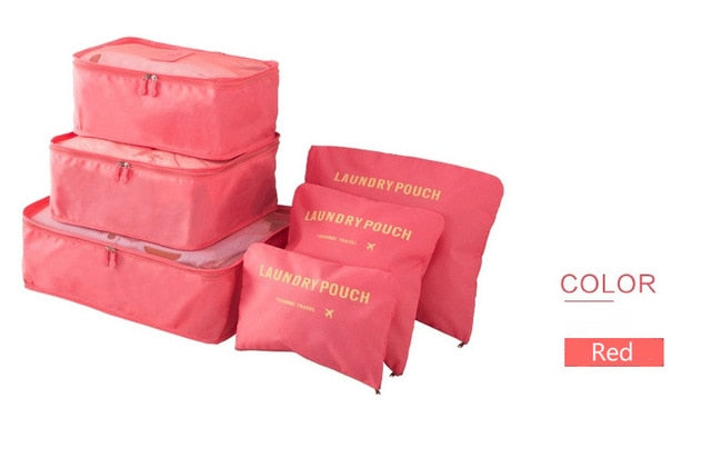 high quality 6pcs/set luggage Travel organizer bag large for Men women Multifunction cosmetic organizer make up bags