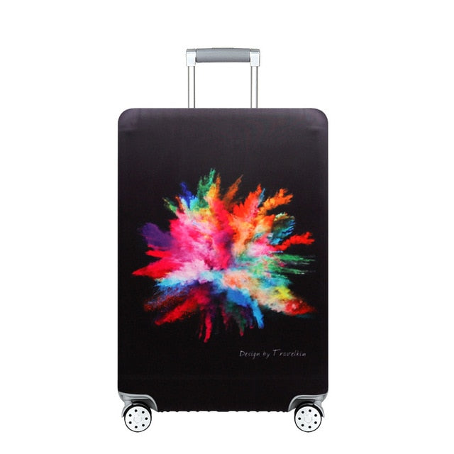 World Map Travel Luggage Suitcase Protective Cover Trolley Baggage Bag Cover Men's Women's Thick Elastic Case For Suitcase 272