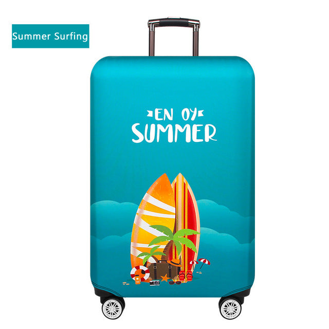 World Map Travel Luggage Suitcase Protective Cover Trolley Baggage Bag Cover Men's Women's Thick Elastic Case For Suitcase 272