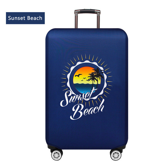 World Map Travel Luggage Suitcase Protective Cover Trolley Baggage Bag Cover Men's Women's Thick Elastic Case For Suitcase 272